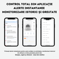 Litiera automata smart SHAW® V3 pentru pisici, auto-curatare, eliminare mirosuri prin ionizare, aplicatie mobila, 9L