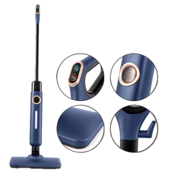 Mop cu aburi electronic Eluxio®, ecran LED, abur 140 grade, 1200W, bleumarin