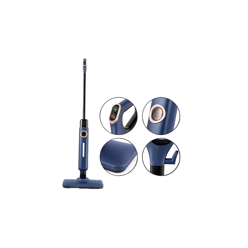 Mop cu aburi electronic Eluxio®, ecran LED, abur 140 grade, 1200W, bleumarin