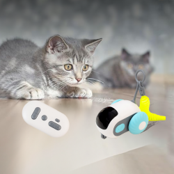 Jucarie pisici tip soricel cu telecomanda, SHAW, incarcare USB, 2 moduri de joaca