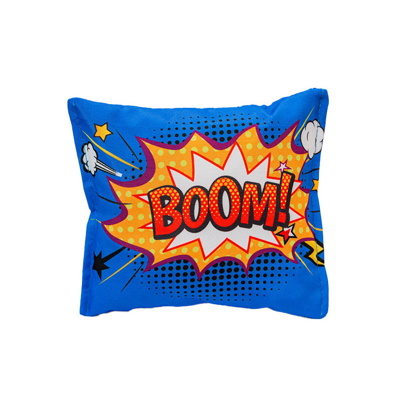Set 2x Jucarie pentru caini tip pernuta de ros, SHAW, design punga chipsuri amuzante, Lazy si Boom