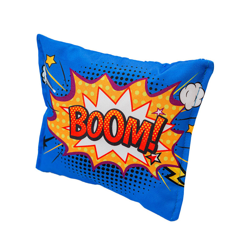 Set 2x Jucarie pentru caini tip pernuta de ros, SHAW, design punga chipsuri amuzante, Lazy si Boom