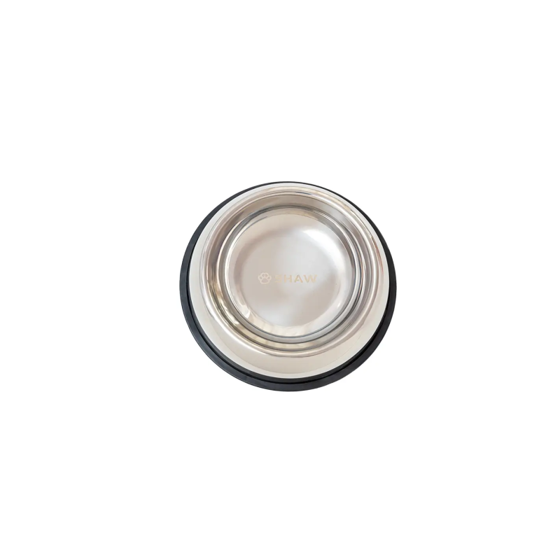 Castron din inox tip bol pentru caini si pisici SHAW, 16 cm, argintiu