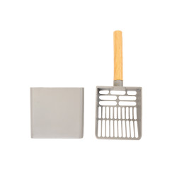 Litiera inox SHAW® XL pentru pisici, cu prag multifunctional si lopatica incluse, usor de curatat, rezistenta