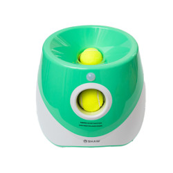 Aruncator automat de mingi tip lansator pentru caini, SHAW, incarcare USB, senzor miscare, 3 mingi incluse