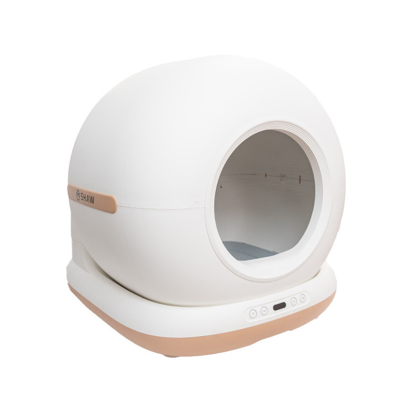 Litiera automata Smart SHAW® PRO pentru pisici, auto-curatare, sterilizare UV, eliminare mirosuri cu odorizant, aplicatie mobila