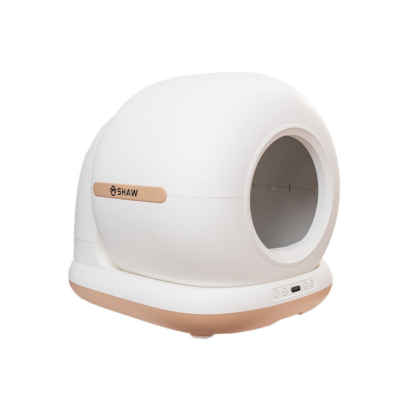 Litiera automata Smart SHAW® PRO pentru pisici, auto-curatare, sterilizare UV, eliminare mirosuri cu odorizant, aplicatie mobila