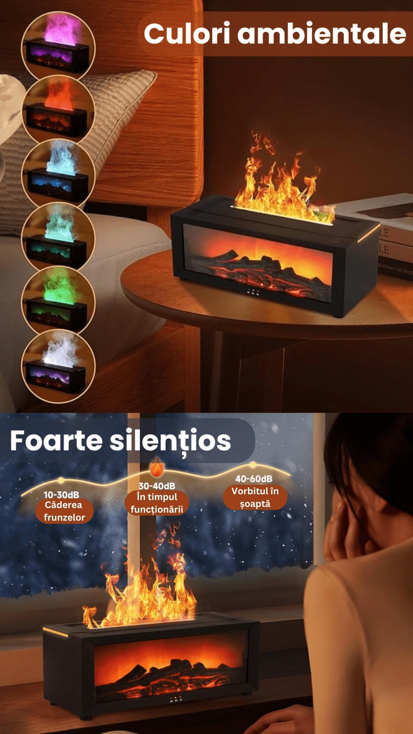 Difuzor aromaterapie semineu Eluxio