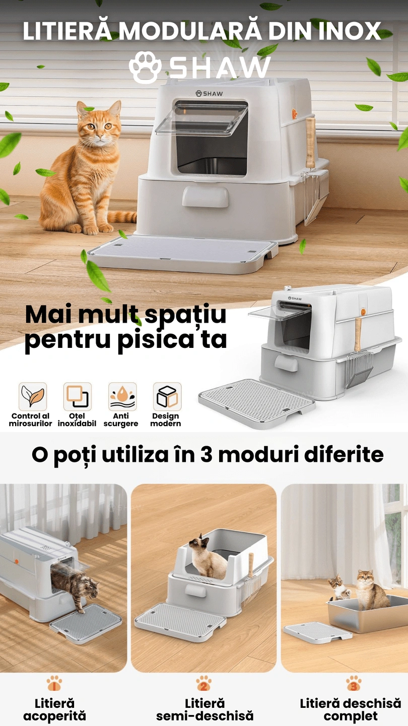 Litiera inox modulara SHAW