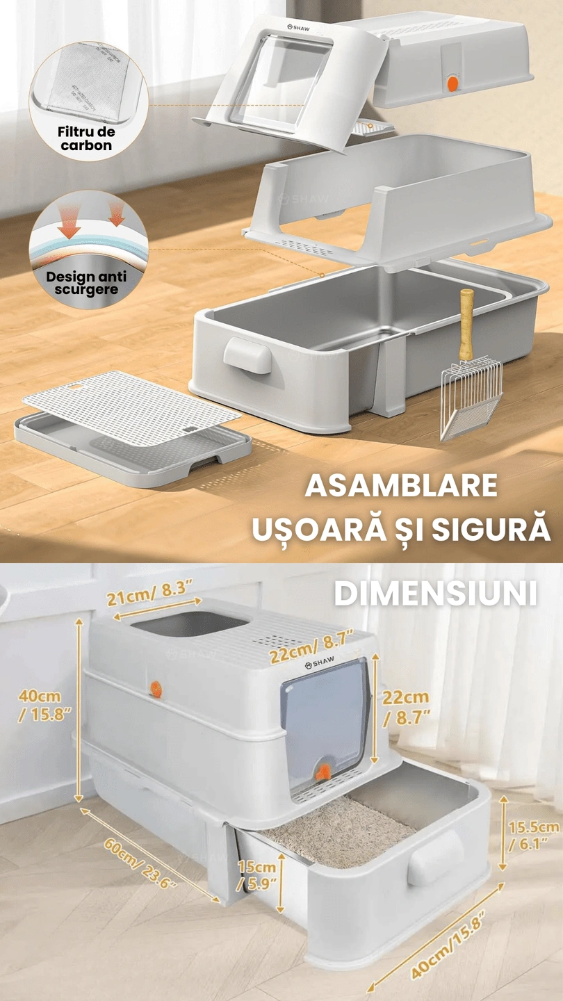 Litiera inox modulara SHAW