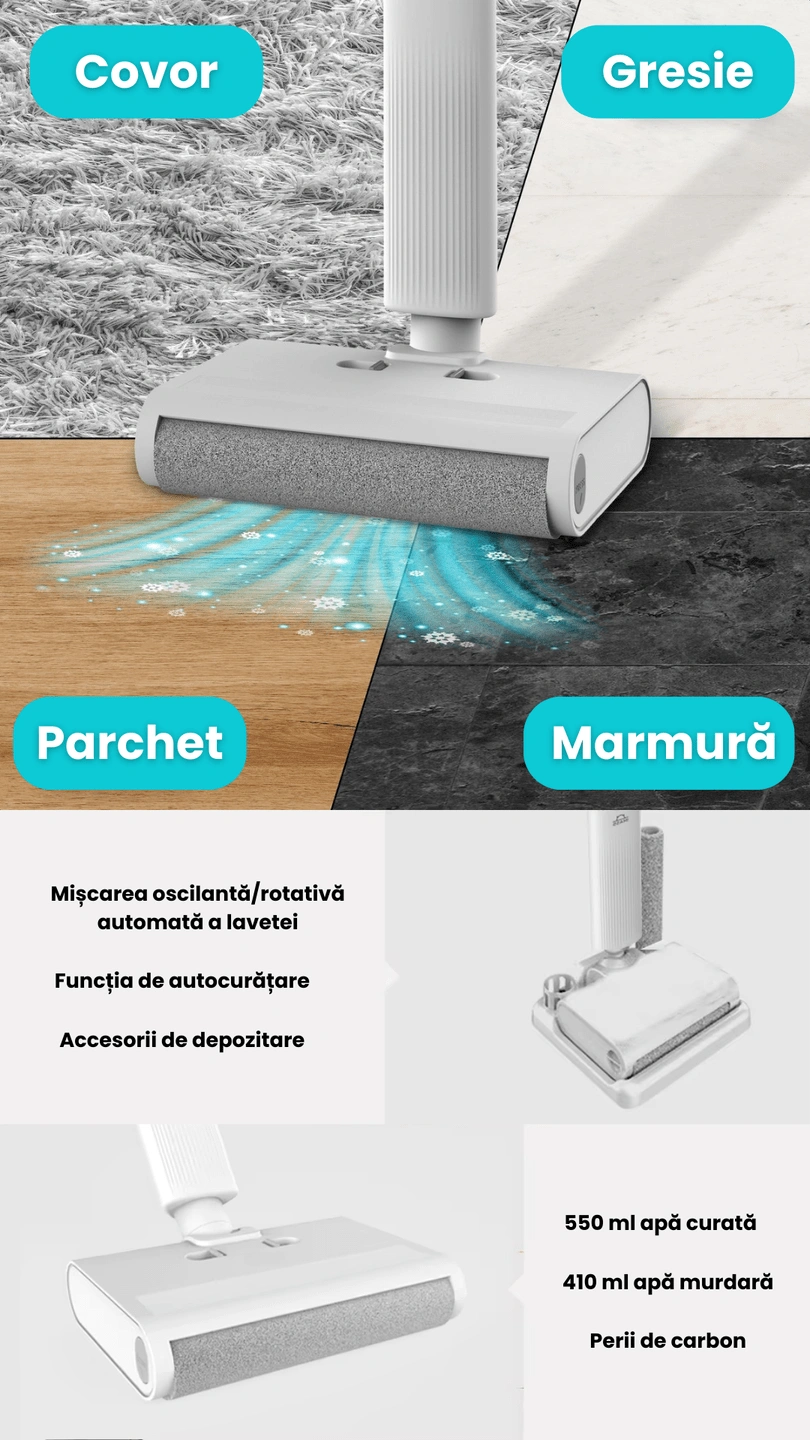 Mop cu aburi portabil Eluxio