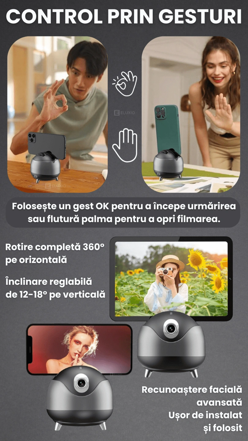 Suport telefon auto rotire Eluxio